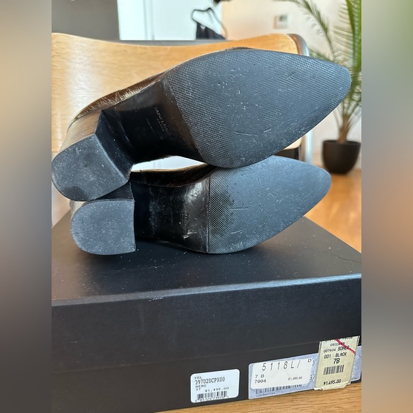 Yves Saint Laurent Black Ankle Boots, Size 37 - Picture 10 of 14